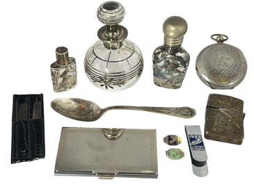 A Collection of Antique Mostly Sterling & 800 Silver Articles