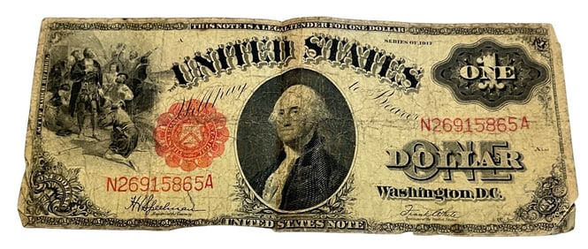 A 1917 Large $1 Dollar United States Note