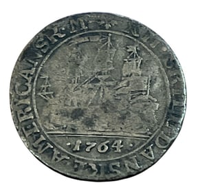 A 1764 Danish West Indies 12 Skilling Silver Coin