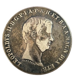 A1859 Italian Francescone Silver Coin