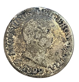 A 1822 First Mexican Empire Reales Silver Coin