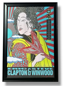 2011 ERIC CLAPTON & STEVE WINWOOD Japan Concert Poster JOHN VAN HAMERSVELD Signed & Numbered