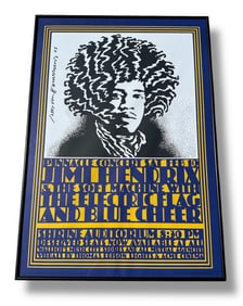 JIMI HENDRIX Concert Poster Limited Edition Lithograph by JOHN VAN HAMERSVELD