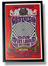 GRATEFUL DEAD BOB MASSE Recreation 1966 Framed Concert Poster