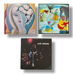 Collection of Three Record Albums. CREAM, THE BAND, DEREK AND THE DOMINOS