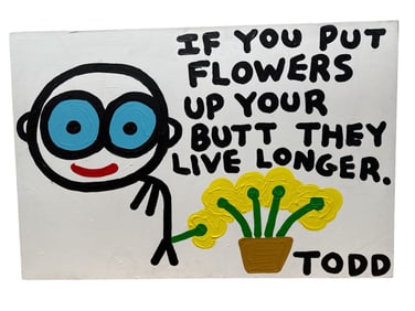Signed TODD American Pop Art Oil on Canvas