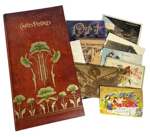 Collection of Early 1900's Postcards & Album