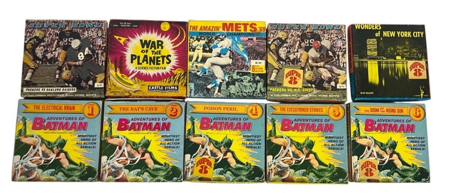 Vintage 8mm Science Fiction, BATMAN, GREEN BAY PACKERS METS Home Movies