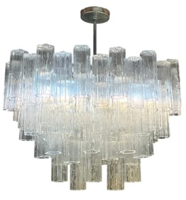 Substantial VENINI Glass Tronchi Chandelier