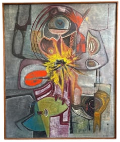 LUIS MENDOZA ORTIZ (Mexican/American, 1918-1997) "Eternal World", Oil Painting