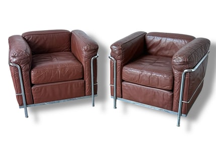 LE CORBUSIER "LC2" Chair, Pair