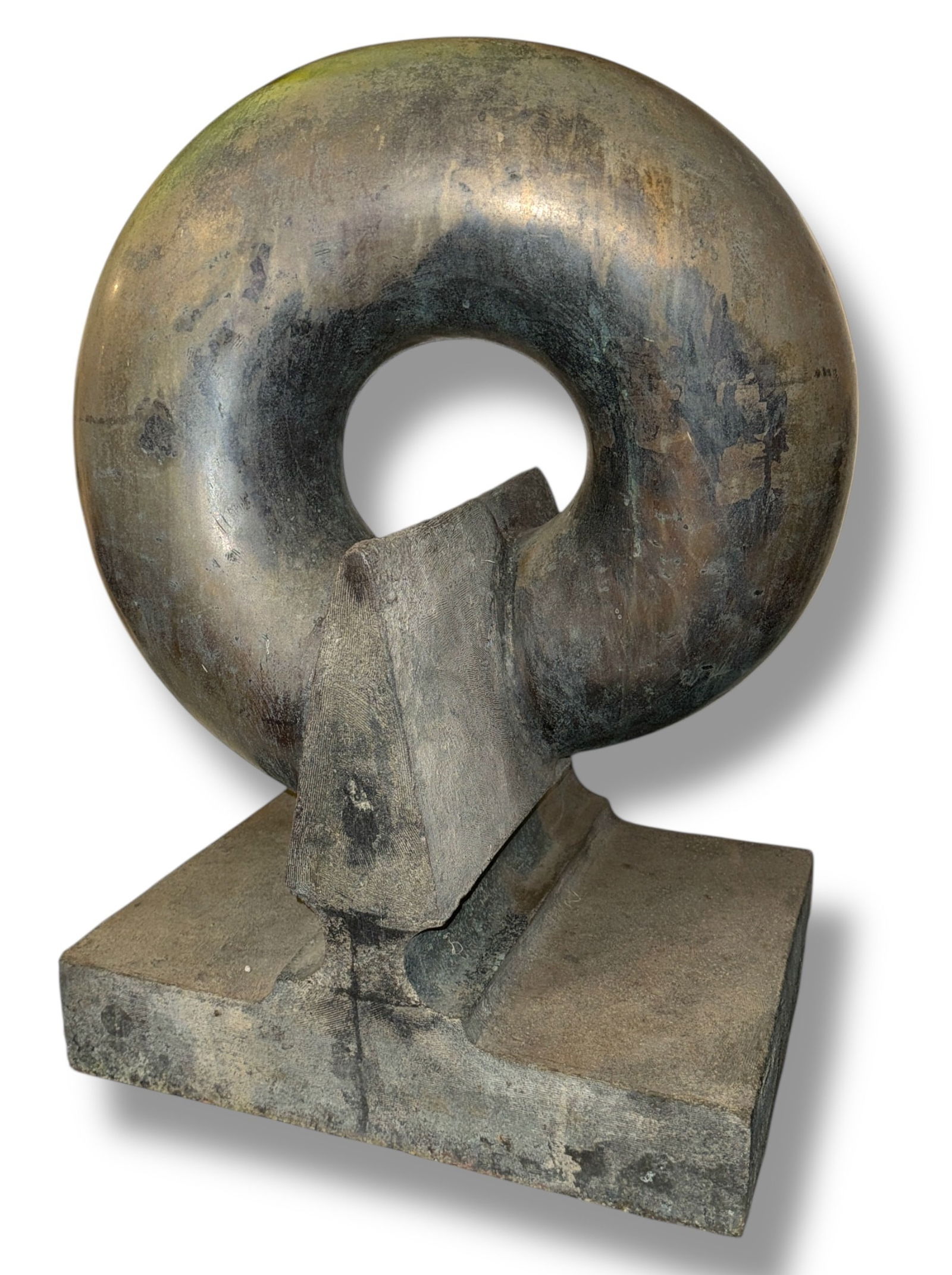 Substantial Biomorphic Abstract Iron & Bronze Sculpture (1 of 5)