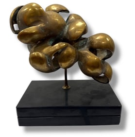 A Mid Century Biomorphic Abstract Sculpture, Signed MOBLEY