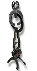 Life Size Abstract Brutalist Steel Sculpture