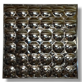 Mid Century Chrome Bubble Mirror