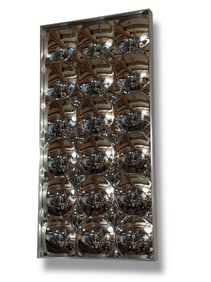 Mid Century Chrome Bubble Mirror