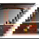 Early 20th C. Marble & Stained Glass Tavern Back Bar