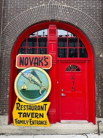 Vintage Tavern Advertisement Sign for Novak's Bar