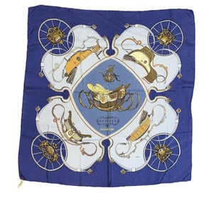 An HERMES Silk Carre 90 Scarf, "Springs" by Philippe Ledoux