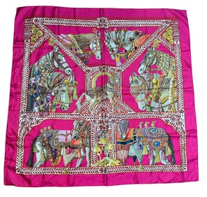 An HERMES Silk Carre 90 Scarf, "La Danse Du Cheval"