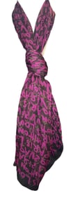 A LOUIS VUITTON Pink Graffiti Silk Scarf by STEPHEN SPROUSE