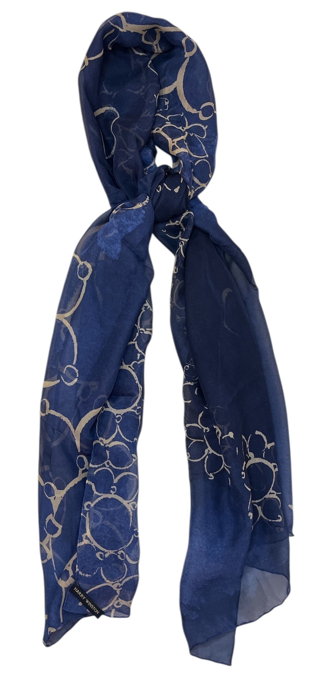 A HARRY WINSTON Silk Scarf: Measures 71" x 26".