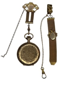 A 1889 ELGIN Etched Pocket Watch
