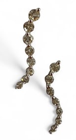 Two White Gold & Diamond Pendants, 14k and 10k