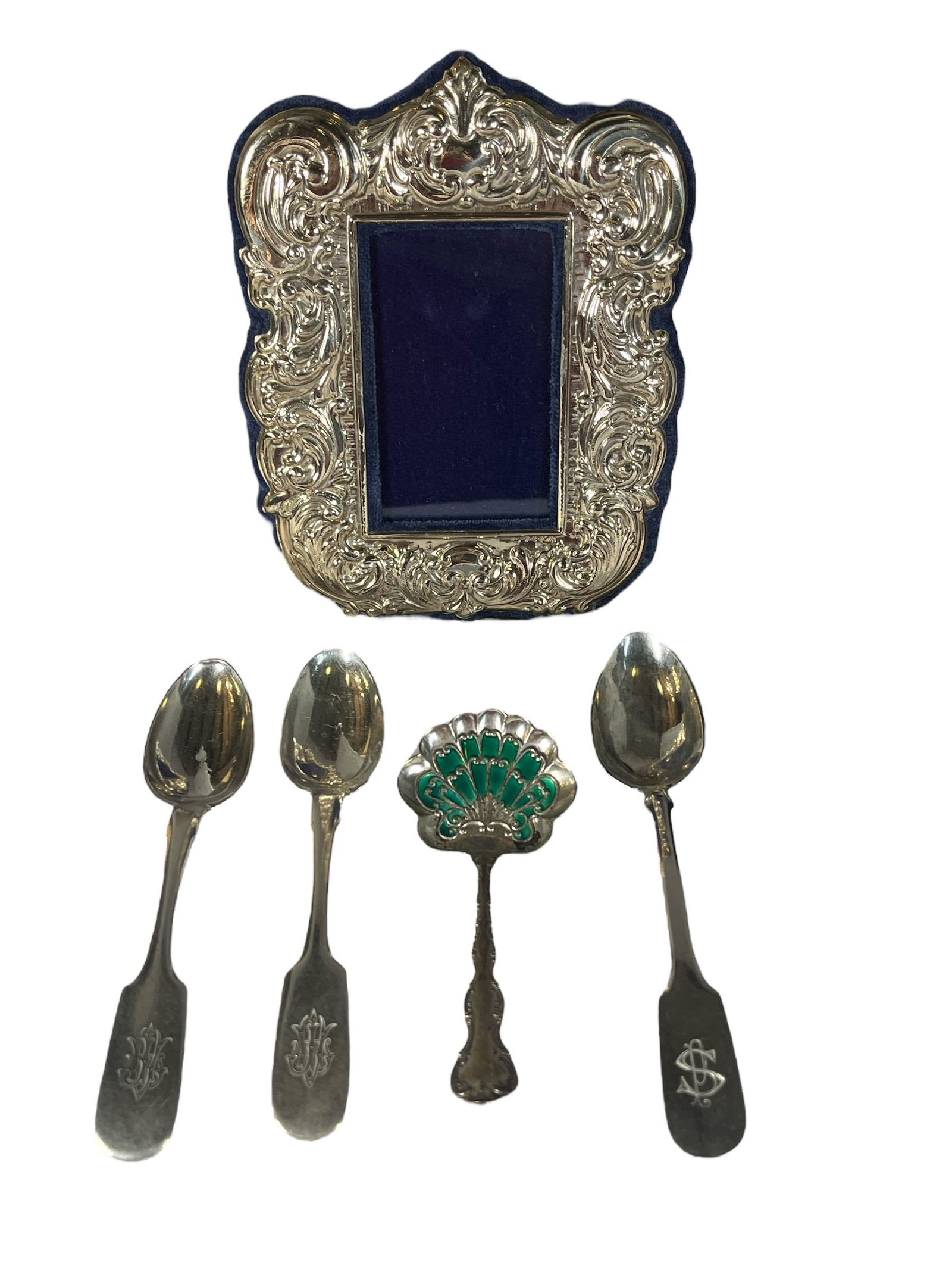 Collection Antique Sterling Silver Spoons and Picture Frame, GORHAM (1 of 5)