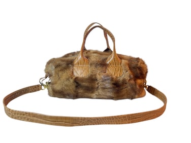 A FALORNI ITALIA Fur and Leather Purse