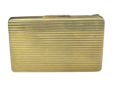 An 18k Gold Ribbed Cigarette Case