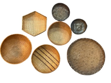 Large Collection Vintage Wicker Baskets