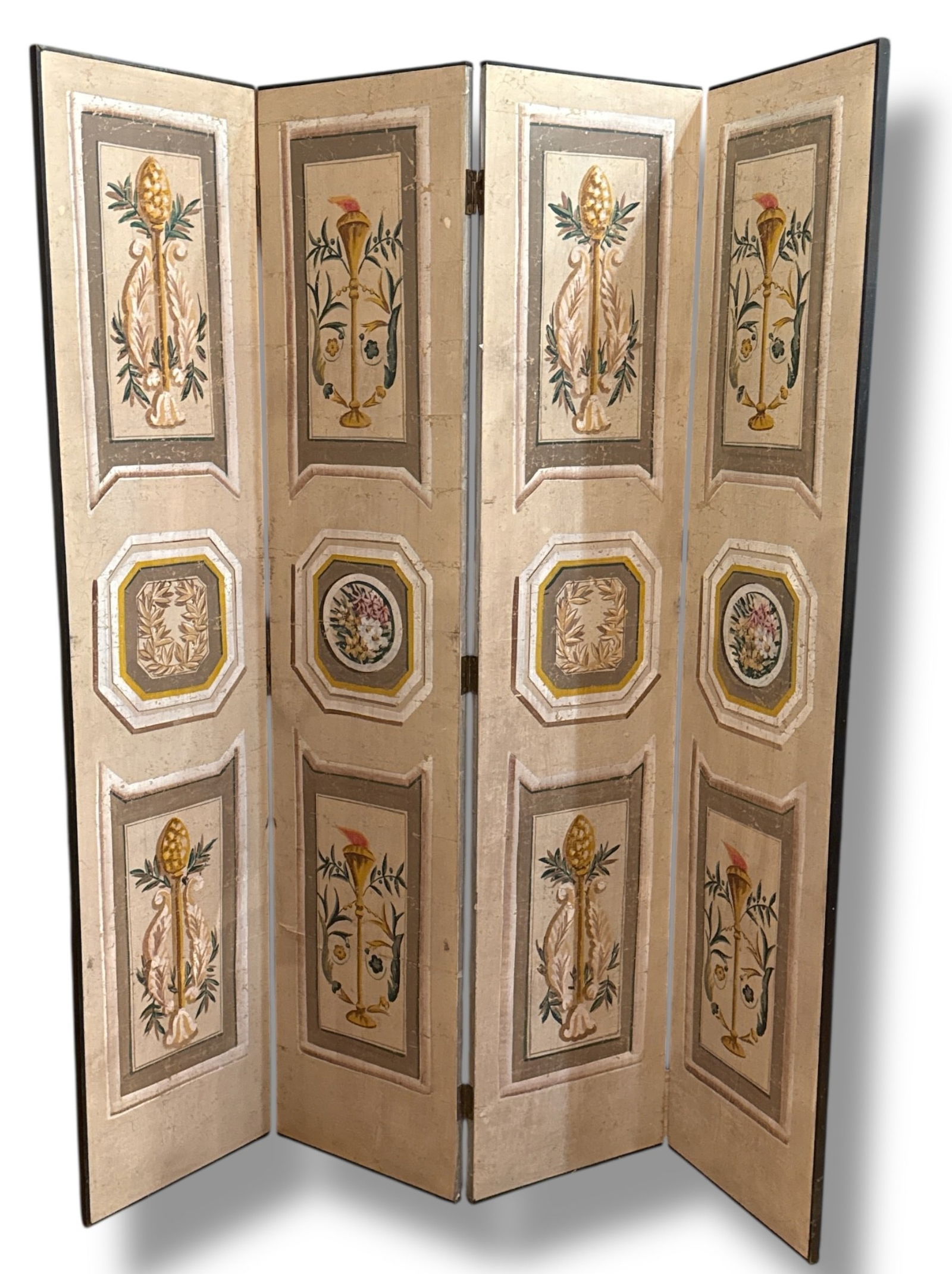 Antique French Wallpaper Screen (1 of 6)