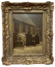 WILLEM VAN DER VEN (German, 1898-1958) Winter Scene, Oil Painting