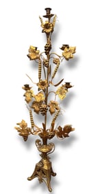 Antique Gilt French Vineyard Altar Stick