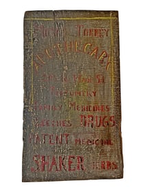 A Vintage Apothecary Advertisement Sign