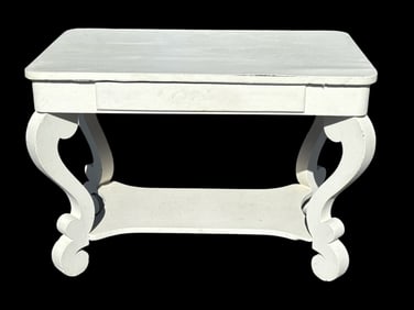 A 1910's White Library Table