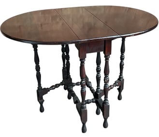 Antique William and Mary Style Gate Leg Table