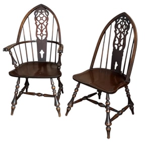 ELGIN A. SIMONDS His & Hers Windsor Chairs