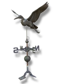 A Vintage 3.5' Heron Weathervane