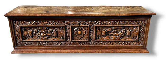 An English 19th C. Gothic Coffer