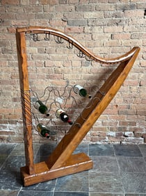Life Size Handmade Harp Wine Rack