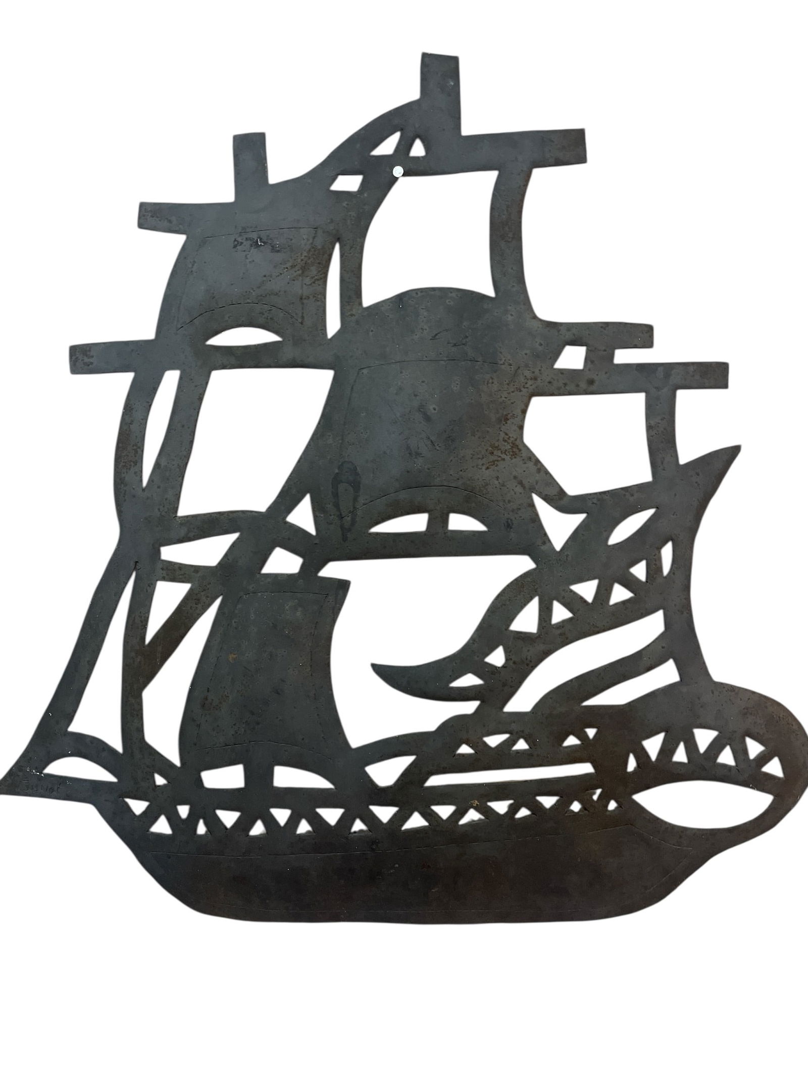 Cast Metal Pirate Ship Wall Hanging (1 of 2)