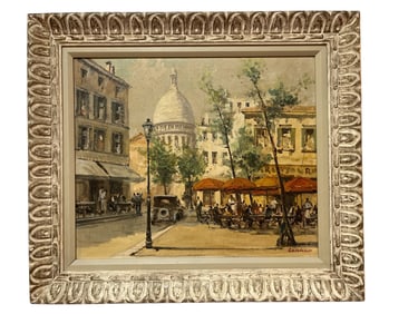 20th C. Paris Street Scene Painting