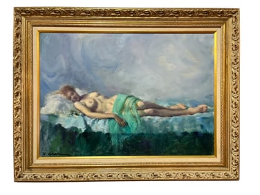 FRANCO COLELLA (Italian, 1900-1981) "Green Scarf" Painting