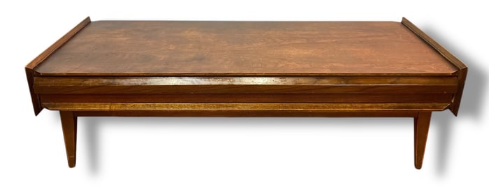 A Mid Century ANDRE BUS For LANE 1st Edition Walnut Coffee Table