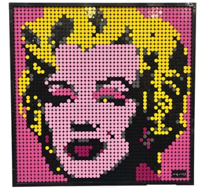 An ANDY WARHOL Marilyn Monroe Lego Sculpture