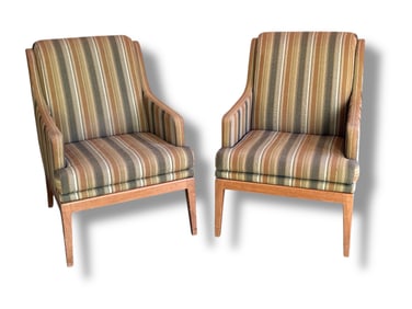 Rare Pair of JENS RISOM Lounge Chairs