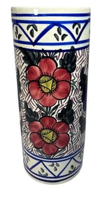 A Large Vintage Ceramic Floral Umbrella Holder