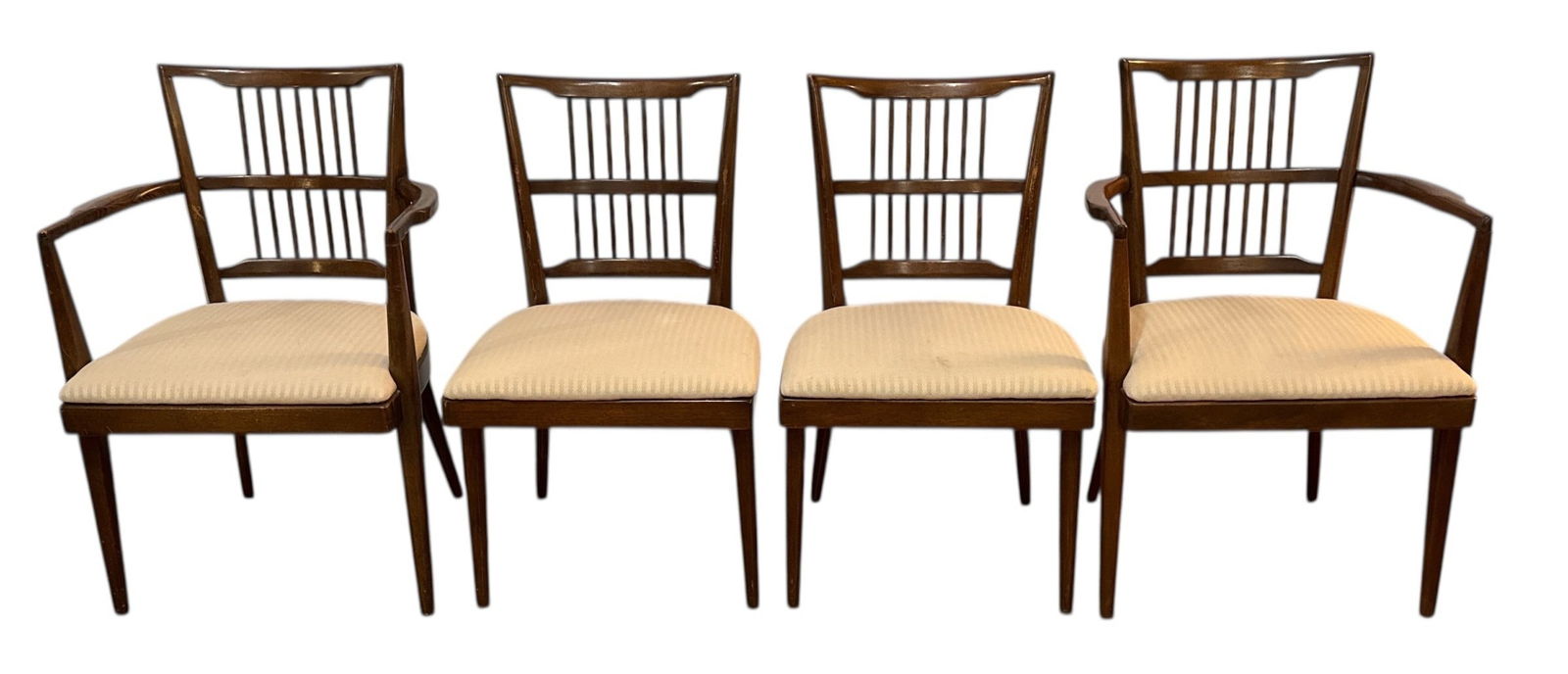 Danish Traditional Spindle Back Dining Chairs, Set of Four (1 of 4)